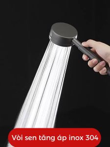 Vòi hoa sen tắm inox 304 màu đen bát sen cầm tay sus 304 tay sen tắm áp lực cao