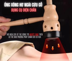 Ống Xông Hơ Ngải Cứu Gỗ - Dụng Cụ Diện Chẩn (Massager Mát Xa Cổ Vai Gáy giảm đau Mỡ Bụng Hơ Ngải Cứu)