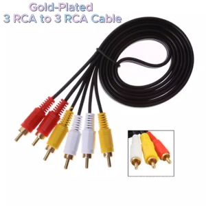 Gold-Plated 3 RCA to 3 RCA AV Audio Video Cable Male to Male 1.5M/3M/5M/10M Audio Composite extension Video AV Cable DVD