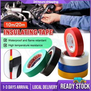 20M Electrical Wire Tape Cotran Black Adhesive PVC Harness Insulating Tape Wiring Electrical Tape Wire Tape Balut Wayar Kereta 绝缘胶带