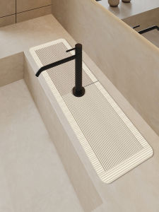 Tech Leather Faucet Mat Quick Dry Waterproof Mold Proof Soft Pad for Kitchen Bathroom Sink Countertop Minimalist Style Home Use