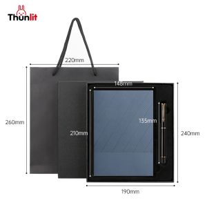 Thunlit Notebook and Pen Set A5 Simple Stylish Notepad Soft Cover Diary Business Office Meeting Minutes Gift Box Notepad