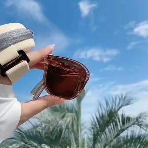 GU Kacamata Hitam Lipat Sunglasses Foldable Tabir Anti UV Ultraviolet Model Lipat Untuk Pria/Wanita Mengemudi Sunglasses K53