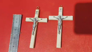 Saint Benedict Cross 4 inches wall Cross Wood and metal