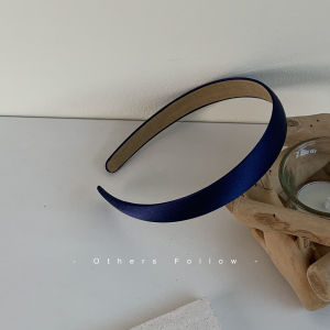 [Follow] South Korea Custom Glossy Silk-like Satin Shiny Girlish Style Pure Color All-Matching Retro Headband