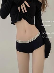 ผ้าไหม ชิ้นเดียวไร้รอยต่อน้ําแข็ง ลูกไม้ ขอบ ผู้หญิง ชุดชั้นในเอวกลางสบาย กางเกงใน ต้านเชื้อแบคทีเรีย ผ้าฝ้าย ผ้าไนลอน