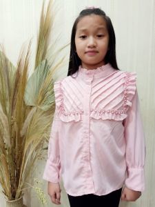 Kemeja Anak Perempuan Lengan Panjang/Baju Atasan Anak Perempuan (3th-12th) Bahan Katun Super Nova