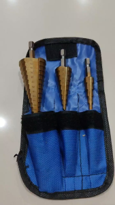 QBLADE Mata Kerucut Mata Bor Pagoda Mata Bor Pagoda Payung 3Pcs MM 3049 Tas Biru