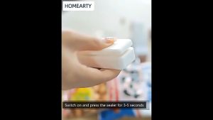 1PCS 2-in-1 Mini Heat Sealing Machine USB Snacks Plastic Bag Vacuum Heat Sealer Portable Food Bag Resealer Clip Household