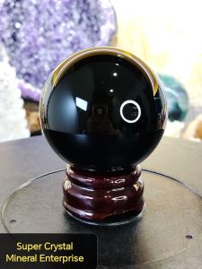 Natural Mexico High Gred Black Obsidian Crystal Ball Ornament OB06 #Obsidian #BlackCrystalball
