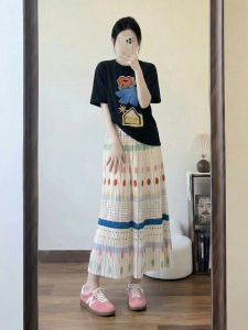 XUECAIQI | Korean Style Casual Matching Set T-Shirt & Skirt
