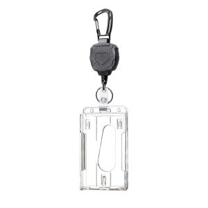 New Badge Holder Carabiner Keychain Tactical ID Holder Retractable Reel Mountaineering Buckle Multiple Tools Accessories