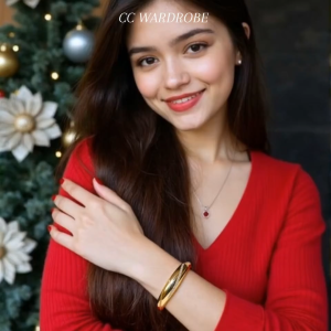 CC Wardrobe Exclusive Rich Girl 18K Gold Crystal Bracelet Luxury Fashion Jewelry for Women