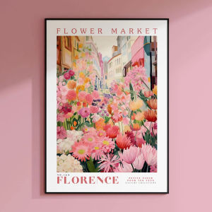 Jigsaw Puzzle Beautiful Florence Flower Market Botanical Floral Travel Art For Adults Great Perfect Family Fun Relaxing Gift
