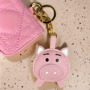 Adorable Leather Pig Keychain-5 Cute Colors Charming Mini Figure for Daily Joy-PU Leather-Perfect For Backpack/Purse