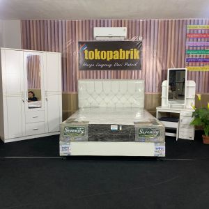 Set Kamar Paket Lamaran Divan Springbed Serenity Lemari Pakaian dan Meja Rias