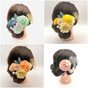 Kimono Headdress Kit Japanese Style Silk Flower Headwear Accessory Combination Set Traditional Ethnic Fashion Hairpin Clipping