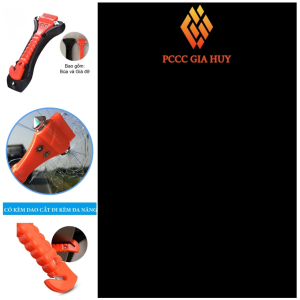 Búa đập kính oto Búa cứu hộ phá kính thoát hiểm trường hợp nguy cấp kèm giá treo tiện dụng