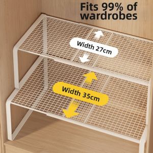 Space-saving Retractable Closet Organizer Shelving