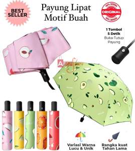 (BISA COD) PROMO Payung Lipat Motif Buah / Payung Lipat Motif / Payung Anti UV / Payung Portable / Payung Warna / Payung Lipat Lucu