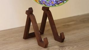 ขาตั้งจานไม้สำหรับวางโชว์ ขาตั้งกรอบรูปตกแต่งขนาด 6 นิ้ว