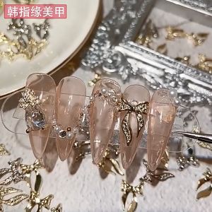 Túi 10 cái Phụ kiện nơ đính đá trang trí móng tay nghệ thuật