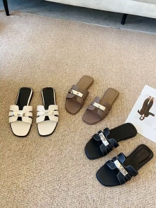[JSJK]Flat-flat womens slippers simple and casual comfortable and versatile for daily outings #508