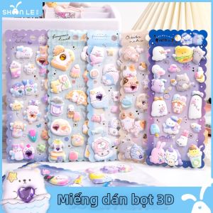 Shanle | Cute Animal Pattern 3D Thick Bling Bubble Stickers Mobile Shell Decoration