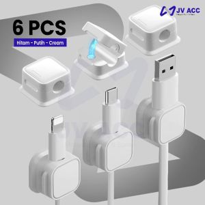 NVN-PKD06 MAGNETIC PENJEPIT KABEL KLIP CABLE HOLDER ORGANIZER [ ISI 6 PCS ]