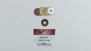 Ring Plat 8 (WP 5 X 18) Harga Per Pak Isi 10 - Reng Plate Pelat Washer Kunci 8 Diameter 5mm x 18mm