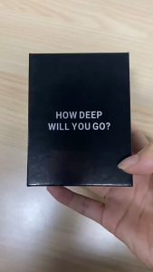 Fun emotional game card "How Deep Will You Go?" Party date icebreaker conversation card