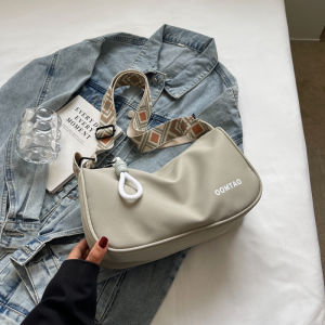 Casual Versatile Womens Crossbody Bag Lightweight Simple Shoulder Strap Fashionable New 2025 Underarm Bag Nylon Material