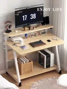 Bàn máy tính Bàn học Văn phòng đọc sách Thiết kế ròng rọc để di chuyển dễ dàng.