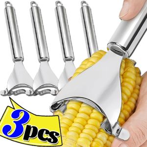 3Pcs Stainless Steel Corn Separator Easy Quick Peeling Corns Device Kitchen Cutter Corn Gadgets