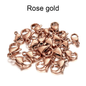 30pcs/lot 9 10 11 12 13 15mm Gold Stainless Steel Lobster Clasp Hooks Findings Connector For Jewelry Making DIY Chain Supplies