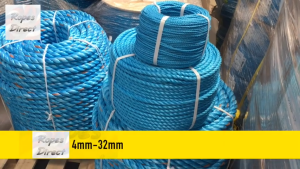 MATIBAY PP Rope Blue with White Strand 200m/Roll – Durable Polypropylene Rope for Outdoor Tying & General Use