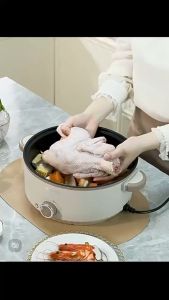 ready stock electric cooker and stir-fry pot in one small electric pot for dormitory use suitable for students to cook noodles with heat preservation non-stick electric hot pot and electric steamer