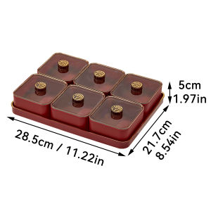 WORTHBUY Plastic Storage Tray Fruit Tray Decorative Moisture-proof Sealed Snack Dried Fruit Food Serving Tray Kitchen Organizer