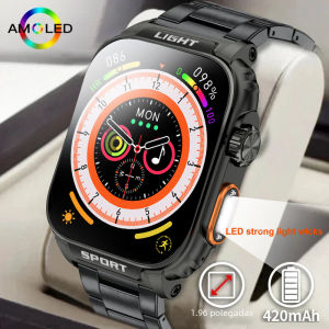 2024 HK9 ultra SmartWatch Men 1.53Inch 3ATM Waterproof Compass LED Flashlight Heart Rate Sleep Monitor BluetoothCall Smartwatch