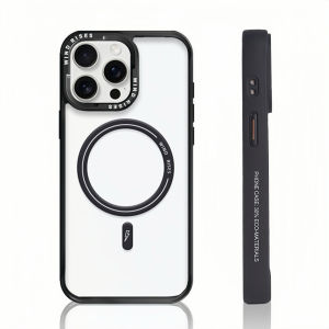 เคสโทรศัพท์แม่เหล็กแบบถอดได้สีชมพู รูปสุนัขขนลุย ปกป้อง Apple 16promax ด้านหลังแบบถอดได้ ด้านล่างแบบด้าน ป้องกันการตกหล่น