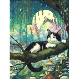 Bandai | Painting By Numbers On canvas Acrylic on Canvas Paints Animal Cat 40x50cm Frameless Painting With Numbers