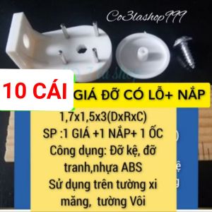 Set 10 móc đỡ kệ đóng đinh nhựa ABS dày dặnđỡ khung tranh đỡ kệ ( SIZE NHỎ VÀ NGẮN)