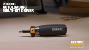 TOUGHBUILT TB-H5-M-01 Autoloading Multi-Bit Driver - Magnetic Quick-Change Screwdriver with 5pc Bit Storage - Professional Hand Tool