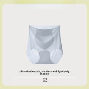 Ultra-Thin Ice-Silk Yoga Sports Briefs Womens Summer Seamless Triangle Panties High-Waist One-Piece Design High-Waist Briefs