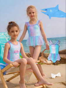 PPTOWN | UV Protection Quick Dry Girls Onesie Swimsuit