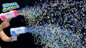 [SG] Wanna Bubbles | 36 Holes Bubble Machine Gun | Bubble Solution Included | Bubble Toys Blaster Gun Bubble Maker