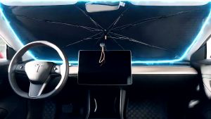 ม่านบังแดดกระจกหน้ารถยนต์ แถมถุงเก็บ พับได้ ร่มกันแดด อุปกรณ์เสริม กันแดด ร่มกันแดดรถยนต์ อัตโนมัติ ม่านบังแดดรถยนต์ แบบร่ม กัน UV กันน้ำ ลดความร้อน อุปกรณ์ป้องกันกระจกหน้ารถ ที่บังแดด