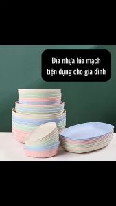 Đĩa lúa mạch tròn ST GROUP đựng thức ăn trái cây tiện dụng nhiều size nhiều màu siêu xaĐĩa lúa mạch tròn ST GROUP đựng thức ăn trái cây tiện dụng nhiều size nhiều màu siêu xinh chịu nhiệt độ cao an toàninh chịu nhiệt độ cao an toàn