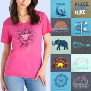 Kaos Wanita LGT002 LIG Women Cool Vneck Tee Branded Original