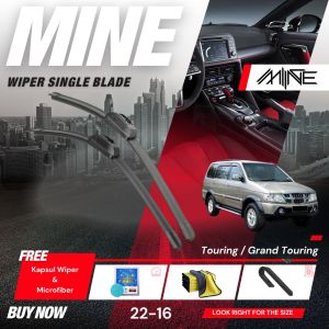 Wiper Frameless Single Blade ISUZU PANTHER TOURING 1 Pasang (FREE BONUS)